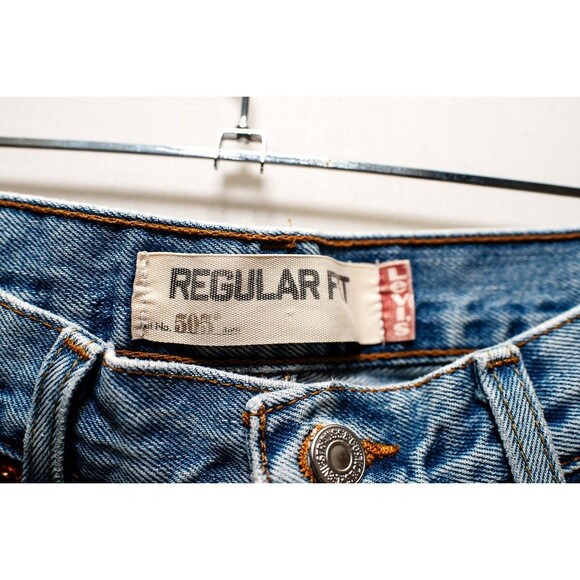 levi's mens 505 regular fit jeans W32 L30 blue denim casual levis - Picture 2 of 10